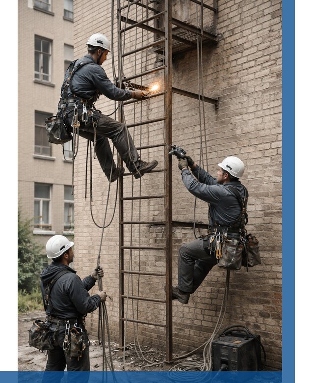 Ремонт пожарной лестницы в Городце от 7592 р. | ВЫСОТНИК-Грд