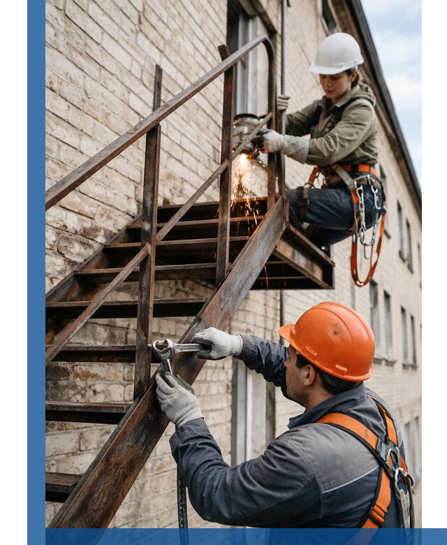 Ремонт и восстановление пожарных лестниц с выездом в Городце