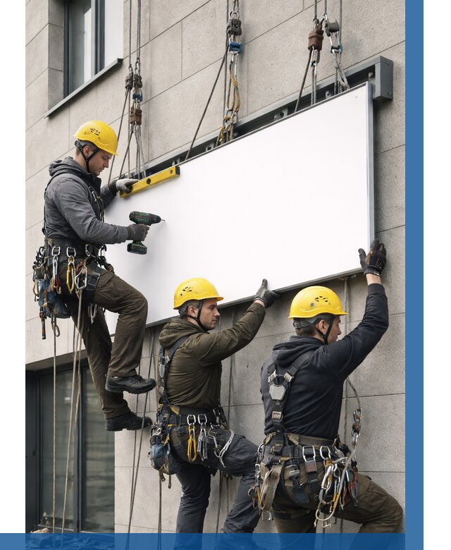 Монтаж рекламной вывески в Городце от 8098 р. | ВЫСОТНИК-Грд