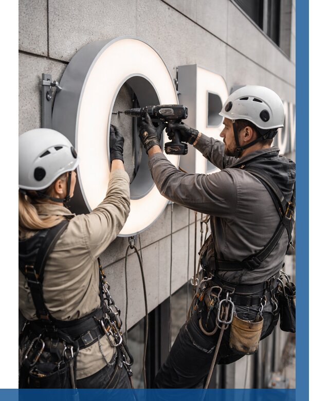 Монтаж световых букв в Городце от 3037 р. под ключ ВЫСОТНИК-Грд