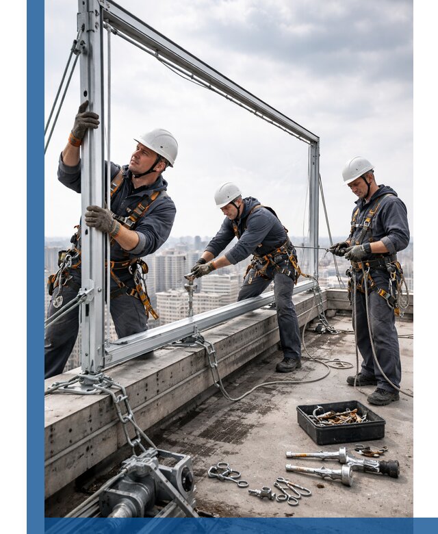 Монтаж крышных рекламных конструкций под ключ в Городце