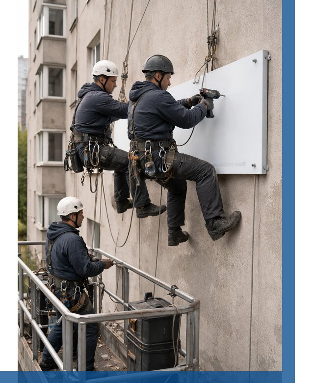 Монтаж табличек и указателей в Городце от 3543 р. | ВЫСОТНИК-Грд