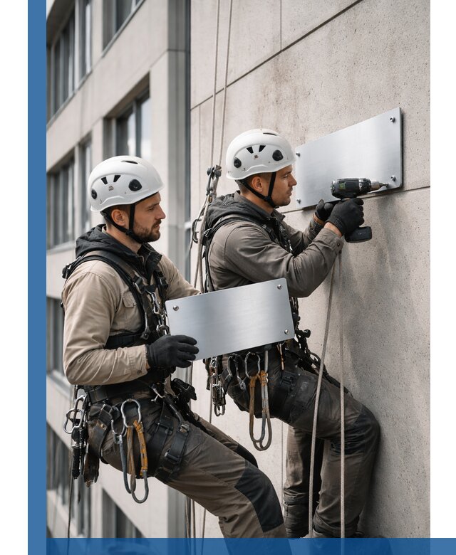 Монтаж табличек и указателей в Городце для зданий и сооружений