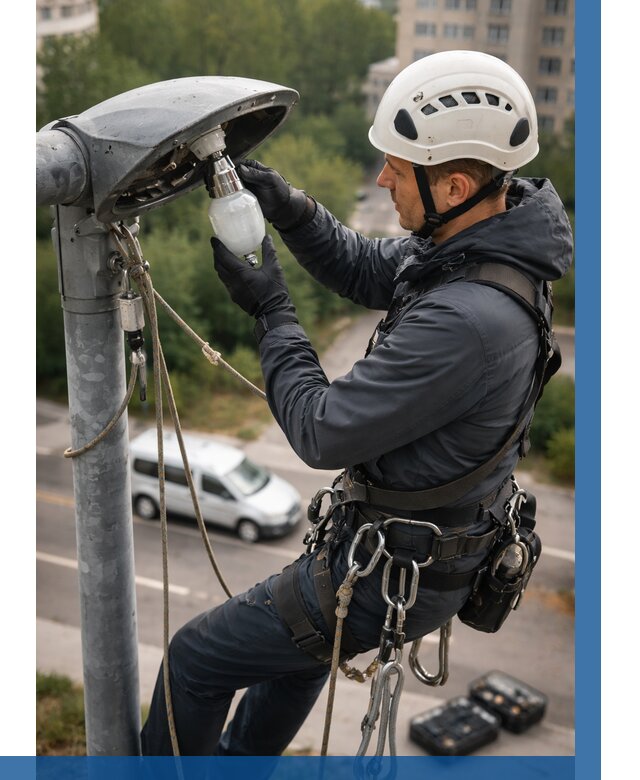 Замена ламп на высоте в Городце от 2531 р. | ВЫСОТНИК-Грд