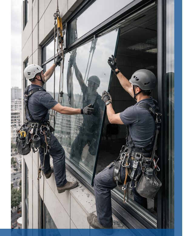 Замена стеклопакетов на высоте в Городце от 5568 р. | ВЫСОТНИК-Грд