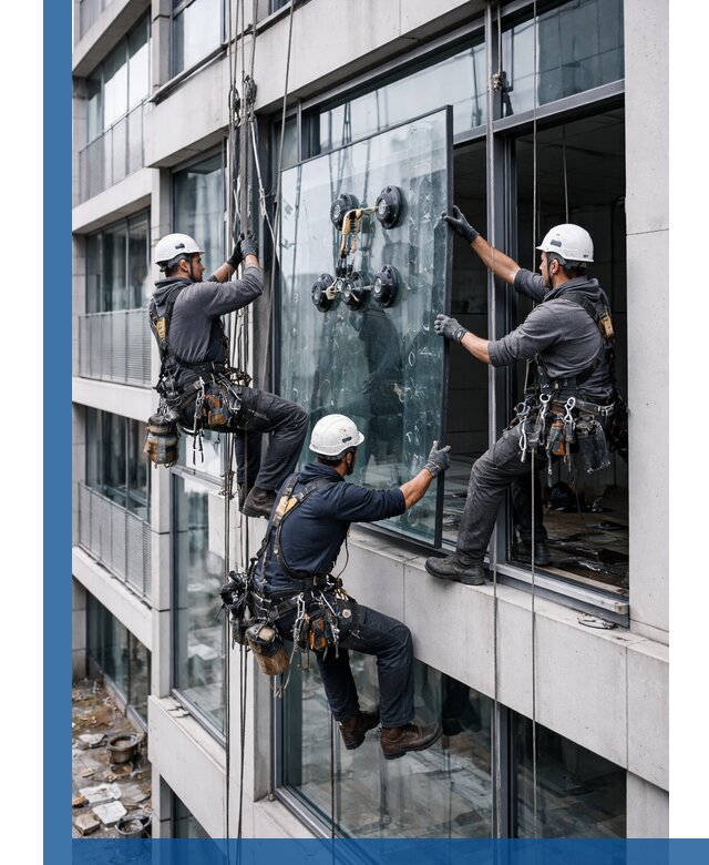 Фасадное остекление и монтаж витражей зданий в Городце под ключ