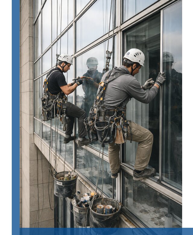 Ремонт витражных конструкций и фасадного остекления в Городце