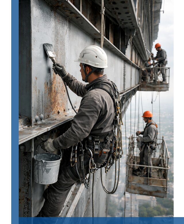 Покраска металлоконструкций на высоте в Городце профессионально