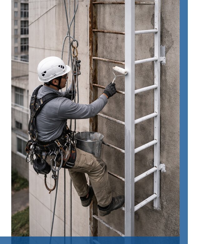 Покраска пожарных лестниц в Городце от 4555 р. | ВЫСОТНИК-Грд