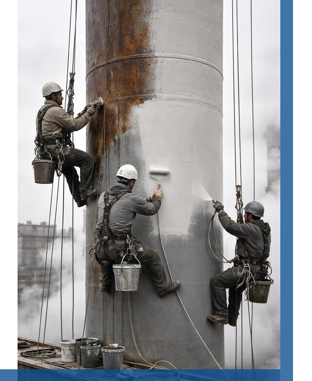 Покраска дымовых труб в Городце от 8605 р. | ВЫСОТНИК-Грд