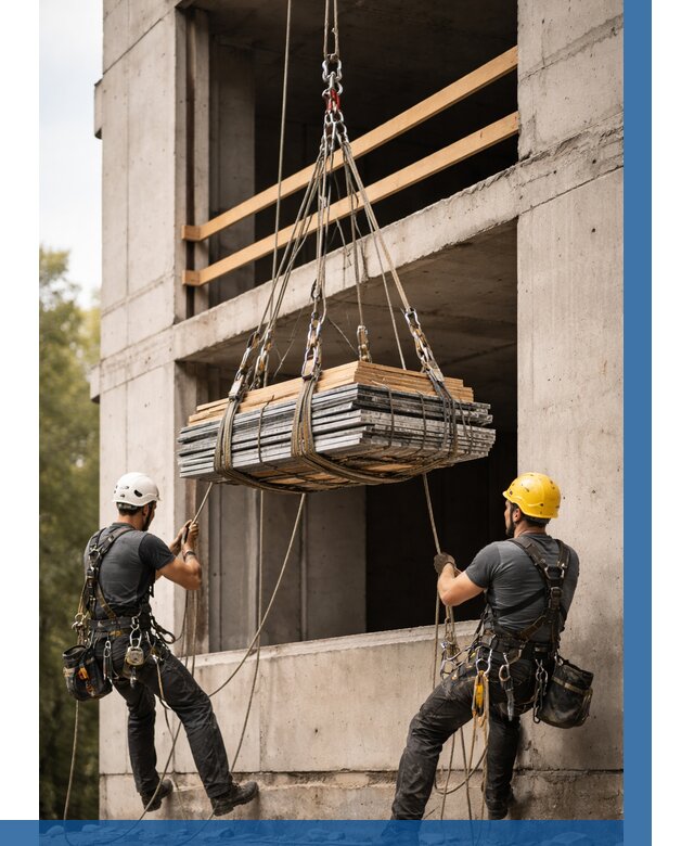 Подъем материала на этаж веревками в Городце от 1518 р. | ВЫСОТНИК-Грд