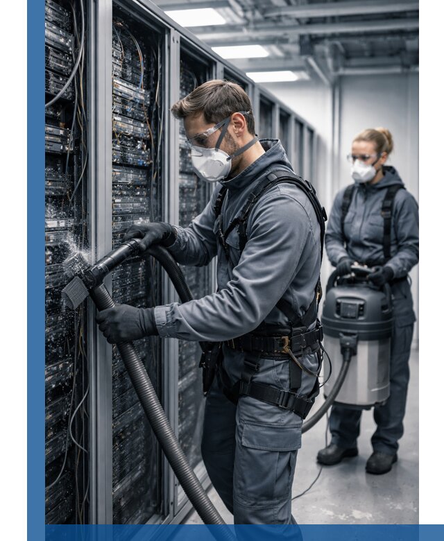 Обеспыливание серверной комнаты в Городце, профессиональная очистка