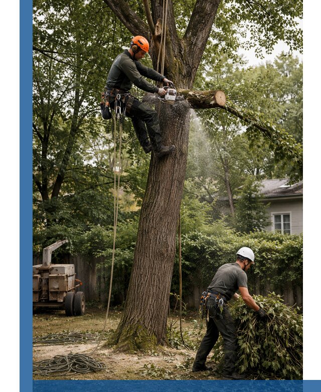 Кронирование деревьев в Городце, безопасная высотная обрезка