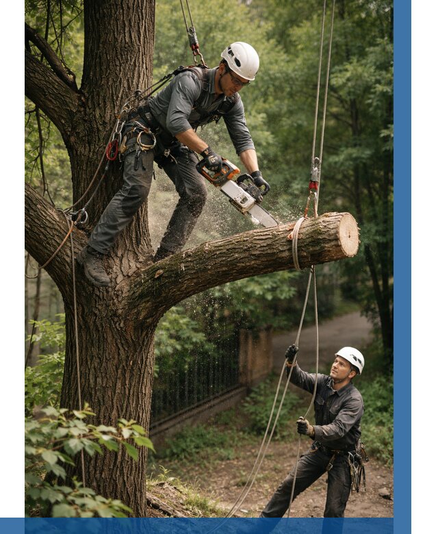 Спил деревьев альпинистами в Городце от 8098 р. | ВЫСОТНИК-Грд