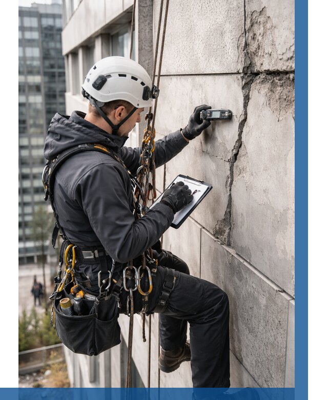 Обследование фасада альпинистами в Городце от 121 р. | ВЫСОТНИК-Грд