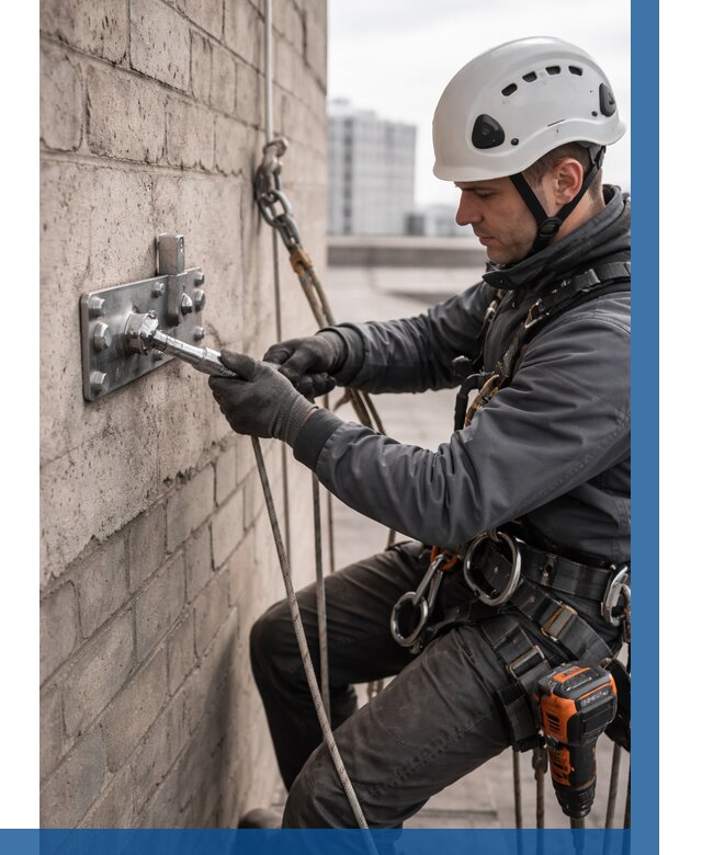 Установка анкерных точек в Городце от 3543 р. | ВЫСОТНИК-Грд