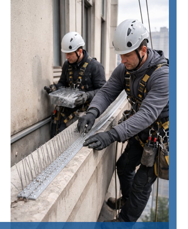 Установка шипов от птиц в Городце от 860 р. | ВЫСОТНИК-Грд